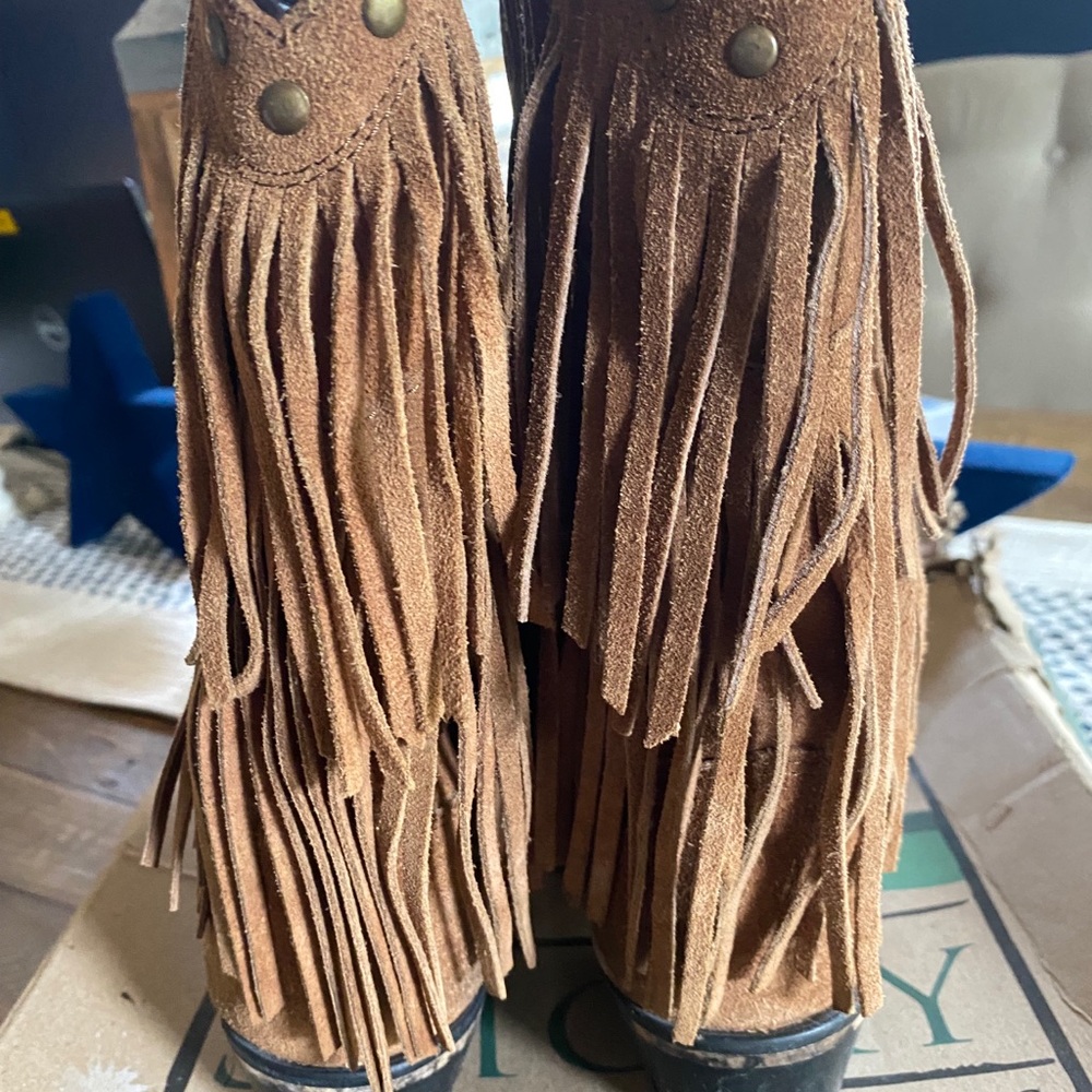 Girls real suede Cowgirl Boot